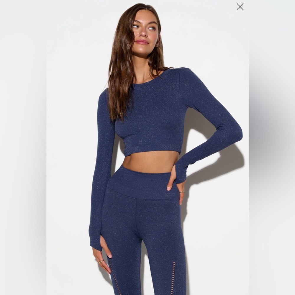 NWT Spiritual Gangster Shimmer Seamless Two Piece Set - Picture 2 of 16